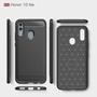 Huawei P Smart 2019 TPU Case Carbon Fiber Optik Brushed Schutz H�lle Grau