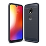 Motorola Moto G7 TPU Case Carbon Fiber Optik Brushed Schutz H�lle Blau