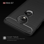 Motorola Moto G7 TPU Case Carbon Fiber Optik Brushed Schutz H�lle Blau