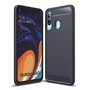 Samsung Galaxy A60 TPU Case Carbon Fiber Optik Brushed Schutz H�lle Blau