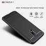 OnePlus 7 TPU Case Carbon Fiber Optik Brushed Schutz H�lle Blau