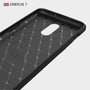 OnePlus 7 TPU Case Carbon Fiber Optik Brushed Schutz H�lle Blau