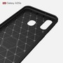 Samsung Galaxy A20e TPU Case Carbon Fiber Optik Brushed Schutz H�lle Grau