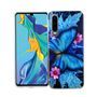Huawei P30 K�nig Design Handy H�lle Schutz-Case Cover Bumper Schmetterling Blau