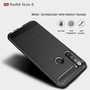 Xiaomi Redmi Note 8 TPU Case Carbon Fiber Optik Brushed Schutz H�lle Schwarz