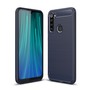 Xiaomi Redmi Note 8 TPU Case Carbon Fiber Optik Brushed Schutz H�lle Blau