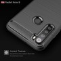 Xiaomi Redmi Note 8 TPU Case Carbon Fiber Optik Brushed Schutz H�lle Blau