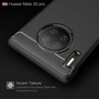 Huawei Mate 30 Pro TPU Case Carbon Fiber Optik Brushed Schutz H�lle Grau