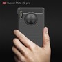 Huawei Mate 30 Pro TPU Case Carbon Fiber Optik Brushed Schutz H�lle Grau