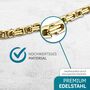 6 mm K�nigskette Armband Herrenkette M�nner Kette Halskette, 18 cm Gold Edelstahl Ketten 