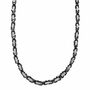 6 mm K�nigskette Armband Herrenkette M�nner Kette Halskette, 60 cm Silber / Schwarz Edelstahl Ketten 