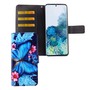 Samsung Galaxy S20 Tasche Handy H�lle Schutz-Cover Flip-Case mit Kartenfach Blauer Schmetterling