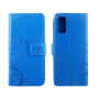 Samsung Galaxy S20 Handy H�lle Schutz-Tasche Cover Flip-Case Kartenfach Blau