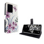 Samsung Galaxy S20 Ultra Tasche Handy H�lle Schutz-Cover Flip-Case mit Kartenfach Lotusblume