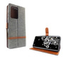 Samsung Galaxy S20 Ultra Handy H�lle Schutz-Tasche Case Cover Kartenfach Etui Wallet Grau