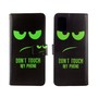 Samsung Galaxy A71 Tasche Handy H�lle Schutz-Cover Flip-Case mit Kartenfach Dont touch my phone