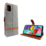 Samsung Galaxy A71 Handy H�lle Schutz-Tasche Case Cover Kartenfach Etui Wallet Grau