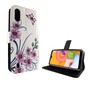 Samsung Galaxy A01 Tasche Handy H�lle Schutz-Cover Flip-Case mit Kartenfach Lotusblume