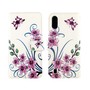 Samsung Galaxy A01 Tasche Handy H�lle Schutz-Cover Flip-Case mit Kartenfach Lotusblume