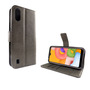 Samsung Galaxy A01 Handy H�lle Schutz-Tasche Cover Flip-Case Kartenfach Grau