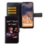 Nokia 2.3 Tasche Handy H�lle Schutz-Cover Flip-Case mit Kartenfach Dont touch my phone
