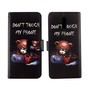 Nokia 2.3 Tasche Handy H�lle Schutz-Cover Flip-Case mit Kartenfach Dont touch my phone