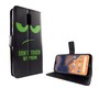 Nokia 2.3 Tasche Handy H�lle Schutz-Cover Flip-Case mit Kartenfach Dont touch my phone
