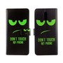 Nokia 2.3 Tasche Handy H�lle Schutz-Cover Flip-Case mit Kartenfach Dont touch my phone