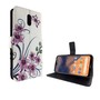 Nokia 2.3 Tasche Handy H�lle Schutz-Cover Flip-Case mit Kartenfach Lotusblume