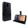 Nokia 2.3 Handy H�lle Schutz-Tasche Cover Flip-Case Kartenfach Schwarz