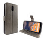 Nokia 2.3 Handy H�lle Schutz-Tasche Cover Flip-Case Kartenfach Grau