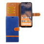 Nokia 2.3 Handy H�lle Schutz-Tasche Case Cover Kartenfach Etui Wallet Blau