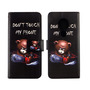 Nokia 6.2 Tasche Handy H�lle Schutz-Cover Flip-Case mit Kartenfach Dont touch my phone