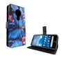 Nokia 6.2 Tasche Handy H�lle Schutz-Cover Flip-Case mit Kartenfach Blauer Schmetterling