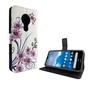 Nokia 6.2 Tasche Handy H�lle Schutz-Cover Flip-Case mit Kartenfach Lotusblume