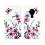 Nokia 6.2 Tasche Handy H�lle Schutz-Cover Flip-Case mit Kartenfach Lotusblume