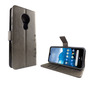 Nokia 6.2 Handy H�lle Schutz-Tasche Cover Flip-Case Kartenfach Grau