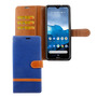 Nokia 6.2 Handy H�lle Schutz-Tasche Case Cover Kartenfach Etui Wallet Blau