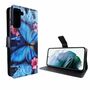 Samsung Galaxy S21 Tasche Handy H�lle Schutz-Cover Flip-Case mit Kartenfach Blauer Schmetterling