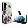 Samsung Galaxy S21 Tasche Handy H�lle Schutz-Cover Flip-Case mit Kartenfach Lotusblume