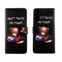 Samsung Galaxy S21 Plus Tasche Handy Hlle Schutz-Cover Flip-Case mit Kartenfach Dont touch my phone