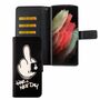 Samsung Galaxy S21 Ultra Tasche Handy H�lle Schutz-Cover Flip-Case mit Kartenfach Have a nice day
