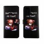 Samsung Galaxy A72 5G Tasche Handy H�lle Schutz-Cover Flip-Case mit Kartenfach Dont touch my phone