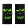 Samsung Galaxy A72 5G Tasche Handy H�lle Schutz-Cover Flip-Case mit Kartenfach Dont touch my phone