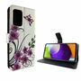 Samsung Galaxy A72 5G Tasche Handy H�lle Schutz-Cover Flip-Case mit Kartenfach Lotusblume