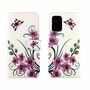 Samsung Galaxy A72 5G Tasche Handy H�lle Schutz-Cover Flip-Case mit Kartenfach Lotusblume