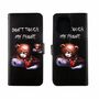 Xiaomi Mi 11 Tasche Handy H�lle Schutz-Cover Flip-Case mit Kartenfach Dont touch my phone