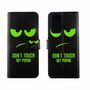 OnePlus 9 Tasche Handy H�lle Schutz-Cover Flip-Case mit Kartenfach Dont touch my phone