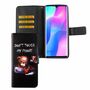 Xiaomi Mi Note 10 Lite Tasche Handy H�lle Schutz-Cover Flip-Case mit Kartenfach Dont touch my phone