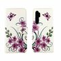 Xiaomi Mi Note 10 Lite Tasche Handy H�lle Schutz-Cover Flip-Case mit Kartenfach Lotusblume